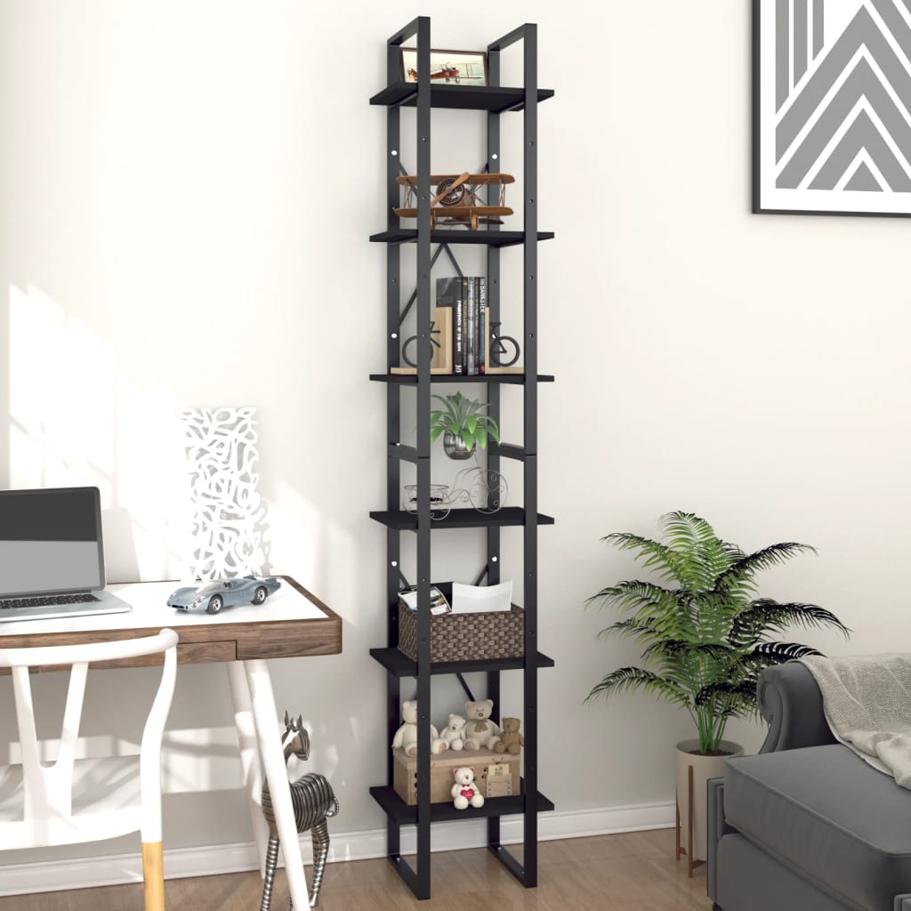 Book Cabinet | Black | Engineered wood | Tall | Book Cabinet