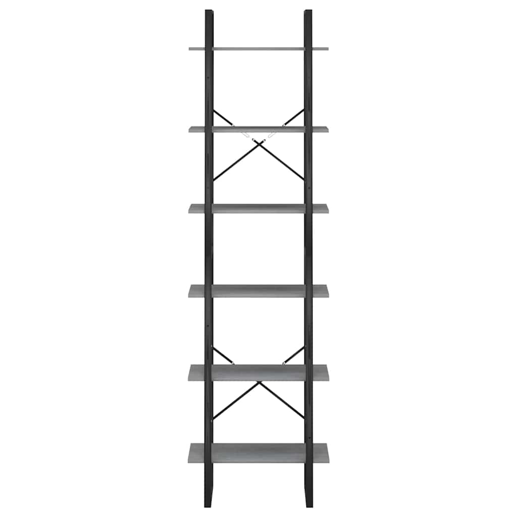Storage Shelf Grey 60x30x210 cm Solid Wood Pine