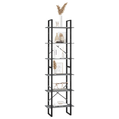 Storage Shelf Grey 60x30x210 cm Solid Wood Pine