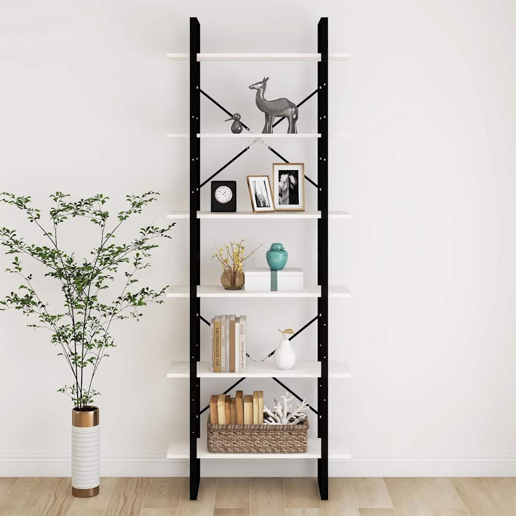 806543 vidaXL High Cabinet White 80x30x210 cm Solid Wood Pine