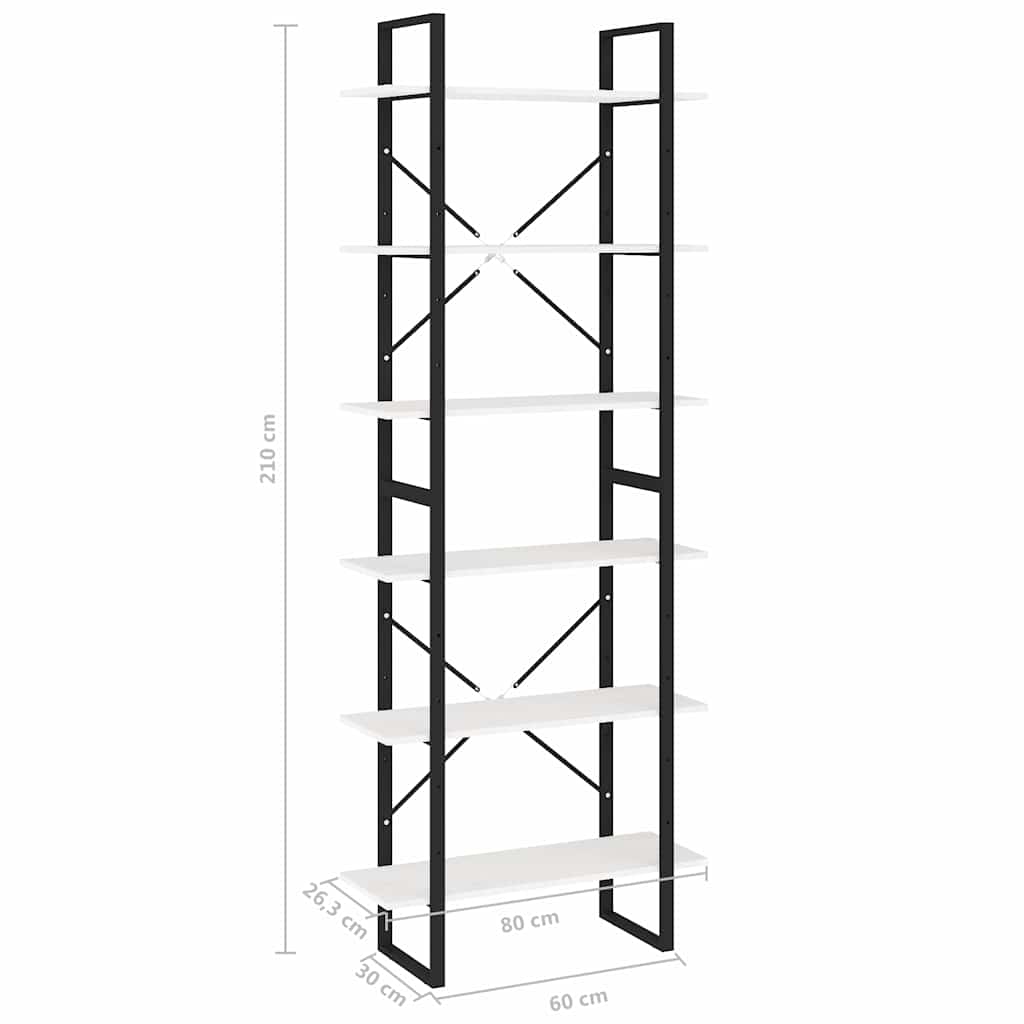 806543 vidaXL High Cabinet White 80x30x210 cm Solid Wood Pine