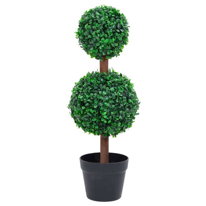 Artificial Boxwood Plant with Pot Ball Shaped Green 60 cm, perfect for adding a touch of greenery to any indoor or outdoor space.