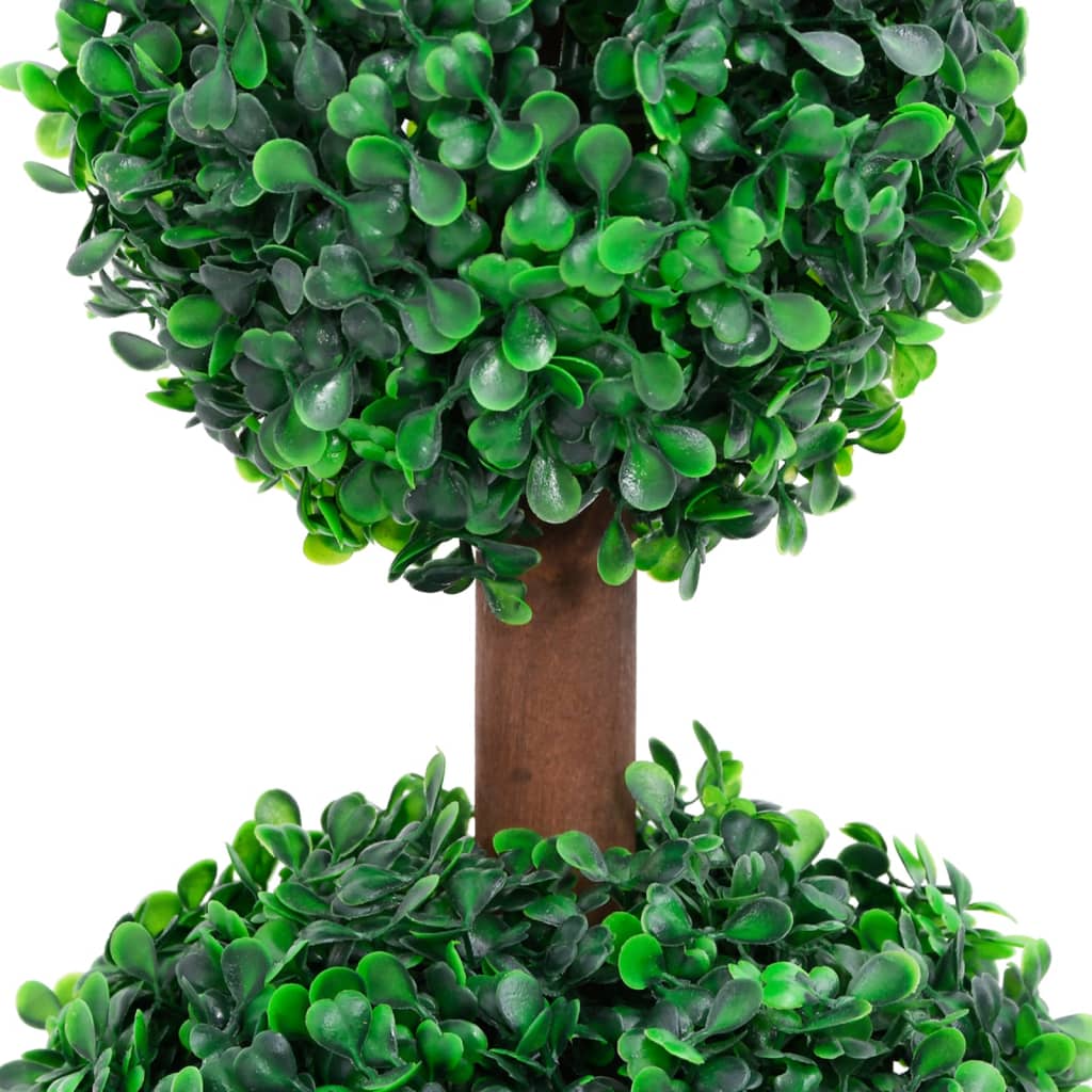 Artificial Boxwood Plant with Pot Ball Shaped Green 60 cm, perfect for adding a touch of greenery indoors or outdoors.