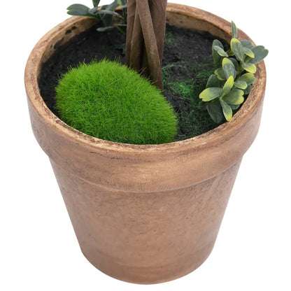Artificial Boxwood Plants 2 pcs with Pots Ball Shaped Green 56 cm providing a vibrant touch of greenery for home decor.