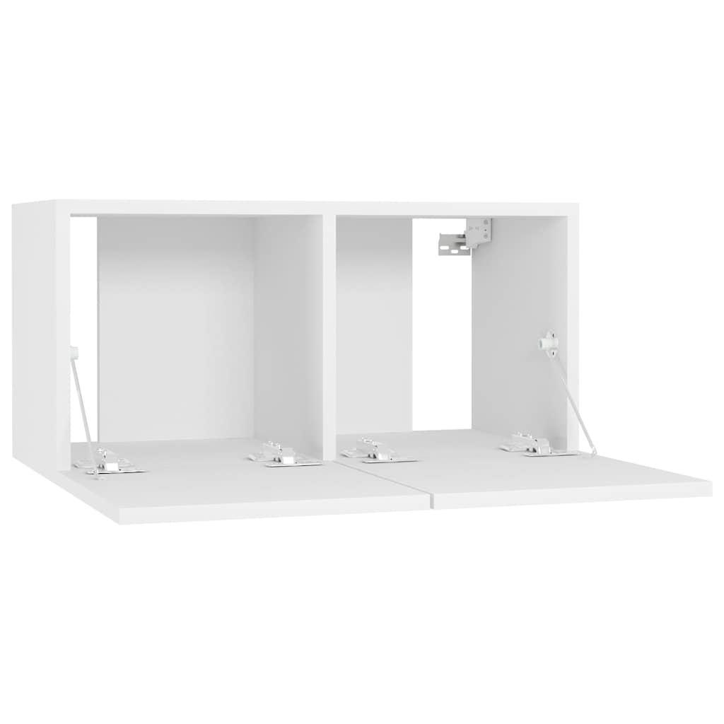 4 Piece TV Cabinet Set White 60x30x30 cm Engineered Wood