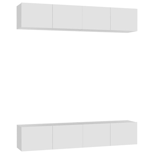 TV Cabinets 4 pcs White 80x30x30 cm Engineered Wood