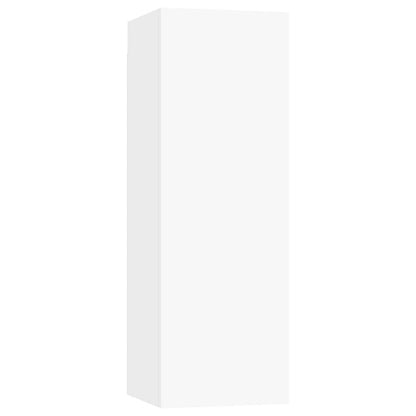 5 Piece TV Cabinet Set White Engineered Wood