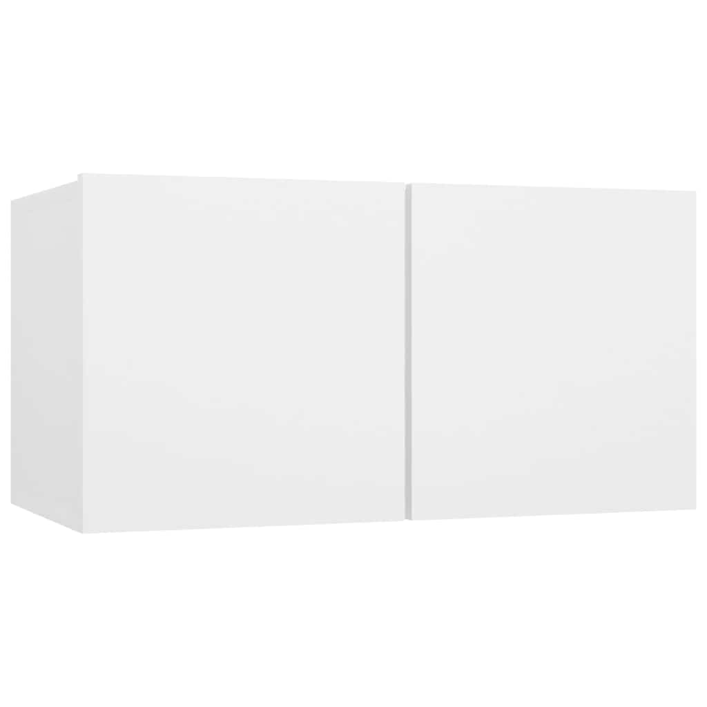 5 Piece TV Cabinet Set White Engineered Wood