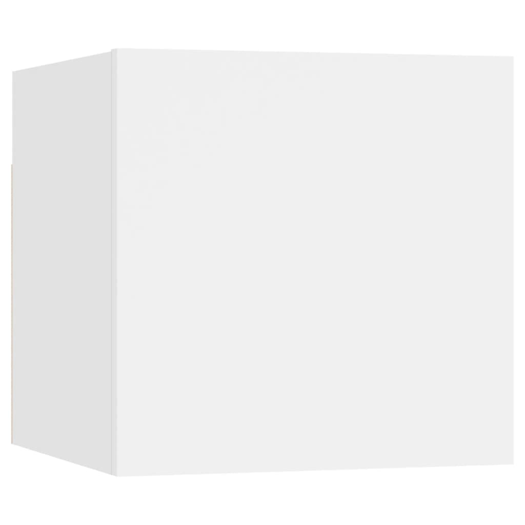 10 Piece TV Cabinet Set White Engineered Wood