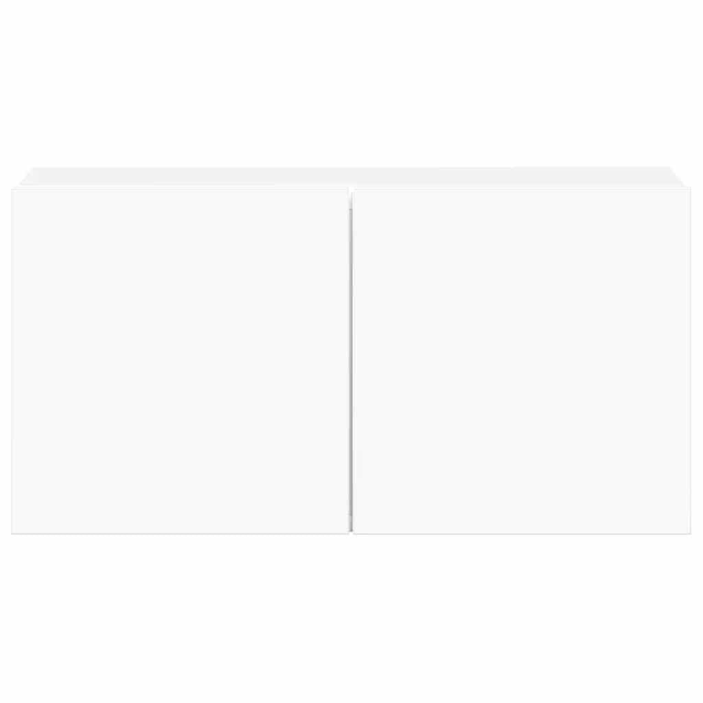 5 Piece TV Cabinet Set White Engineered Wood
