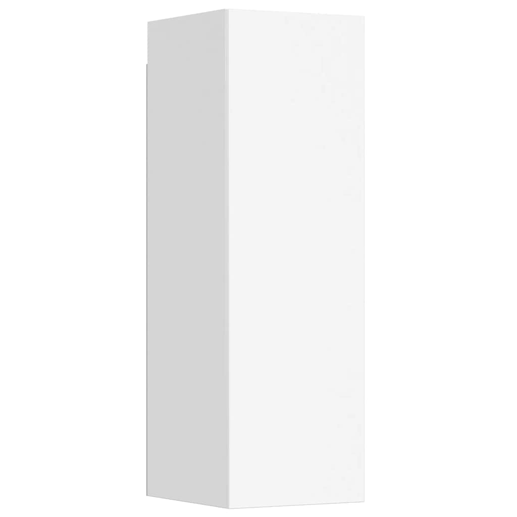 3 Piece TV Cabinet Set White Engineered Wood