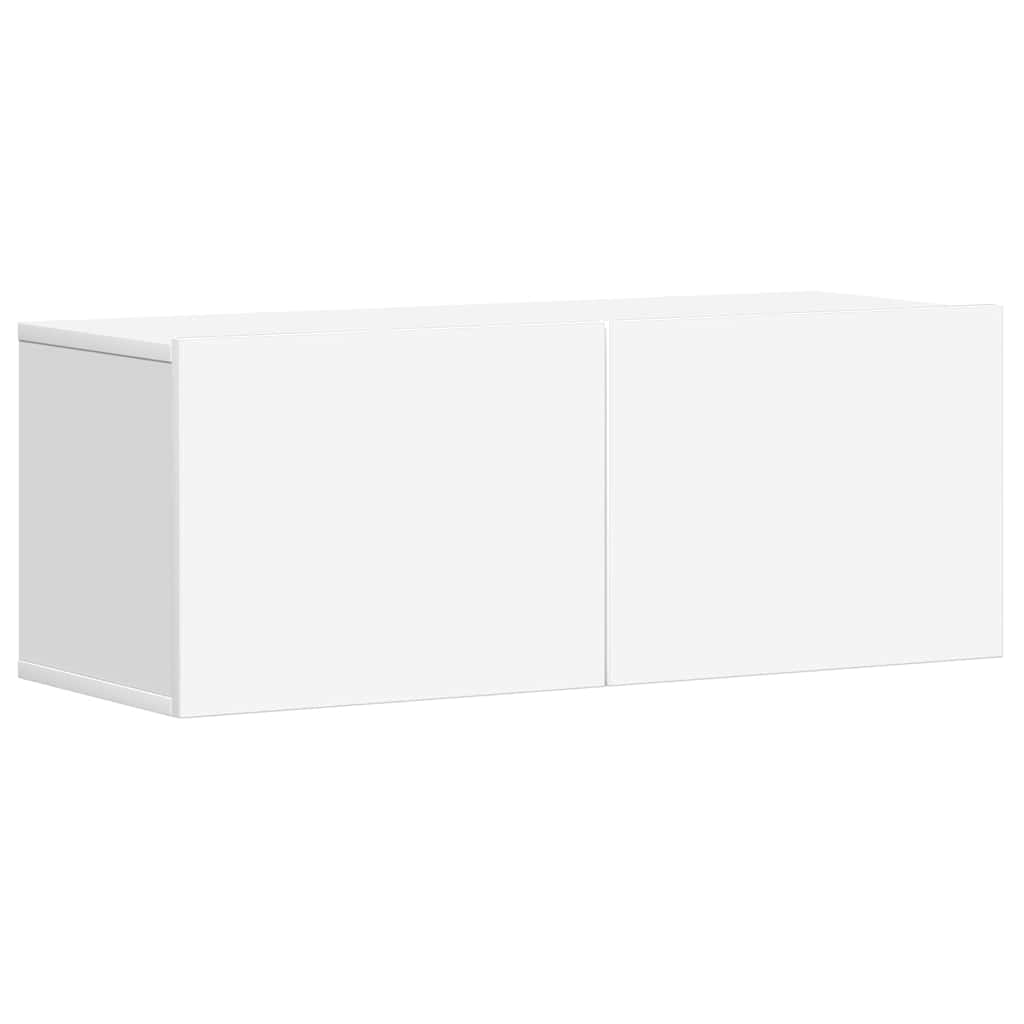 5 Piece TV Cabinet Set White Engineered Wood