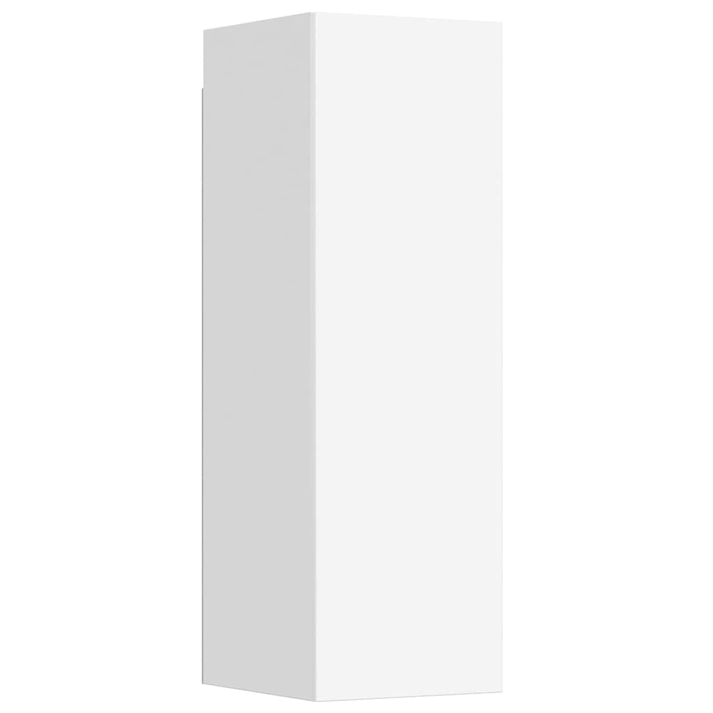 5 Piece TV Cabinet Set White Engineered Wood