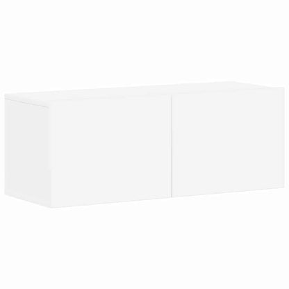 4 Piece TV Cabinet Set White Engineered Wood