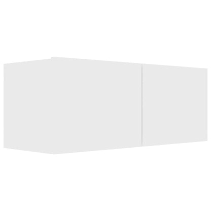 8 Piece TV Cabinet Set White Engineered Wood