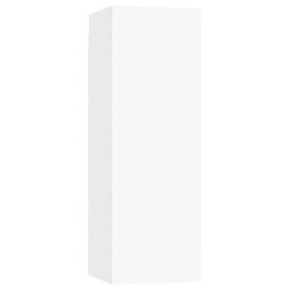 8 Piece TV Cabinet Set White Engineered Wood