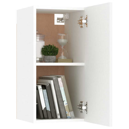 7 Piece TV Cabinet Set White Engineered Wood