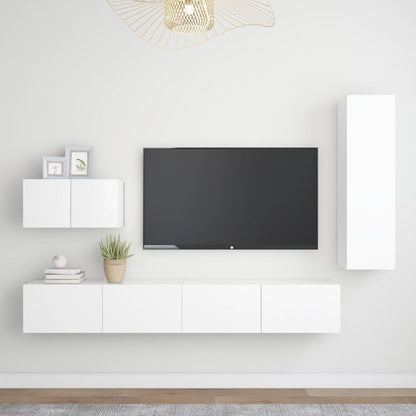 TV Cabinet Set | White | Engineered wood | TV Cabinet Set | Rectangular