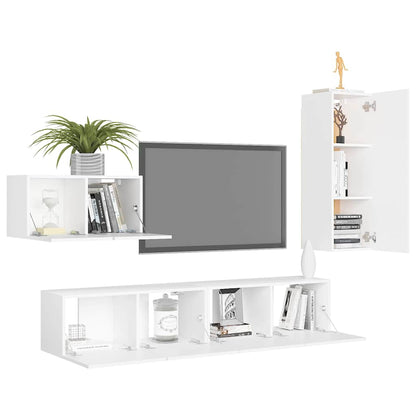 TV Cabinet Set | White | Engineered wood | Medium | TV Cabinet Set