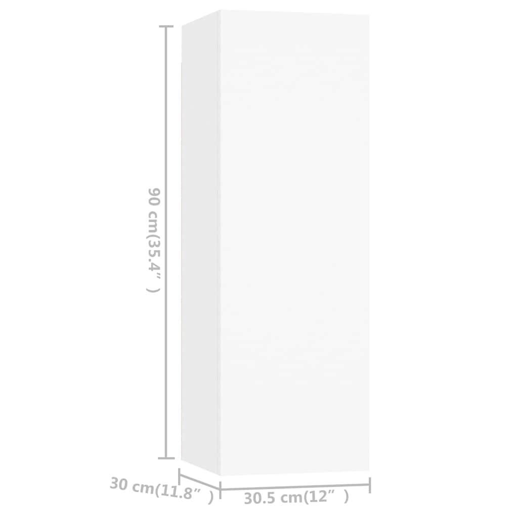 TV Cabinet Set | White | Engineered wood | Medium | TV Cabinet Set