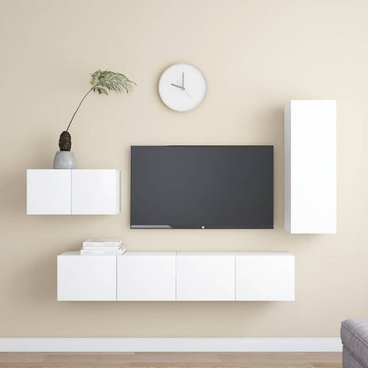 TV Cabinet Set | White | Engineered wood | Medium | TV Cabinet Set