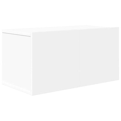 6 Piece TV Cabinet Set White Engineered Wood