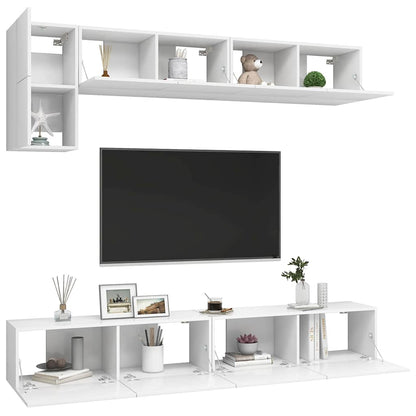 TV Cabinet Set | White | Engineered wood | Medium | TV Cabinet Set