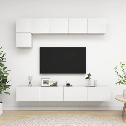 TV Cabinet Set | White | Engineered wood | Medium | TV Cabinet Set