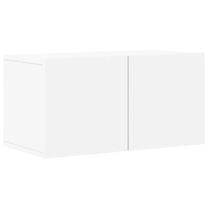 6 Piece TV Cabinet Set White Engineered Wood