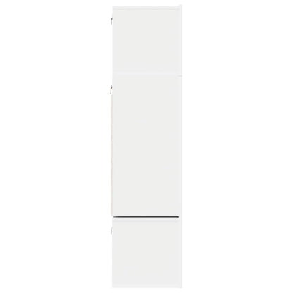 6 Piece TV Cabinet Set White Engineered Wood