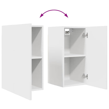 6 Piece TV Cabinet Set White Engineered Wood