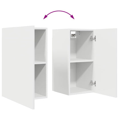 6 Piece TV Cabinet Set White Engineered Wood