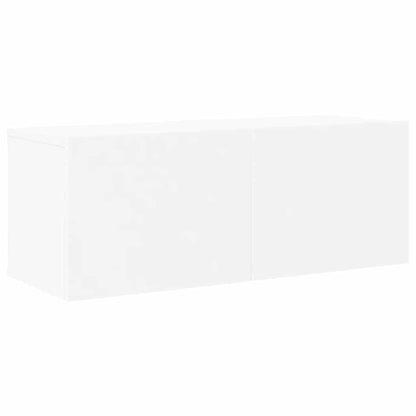 6 Piece TV Cabinet Set White Engineered Wood