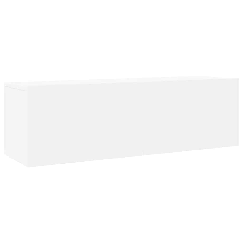 6 Piece TV Cabinet Set White Engineered Wood