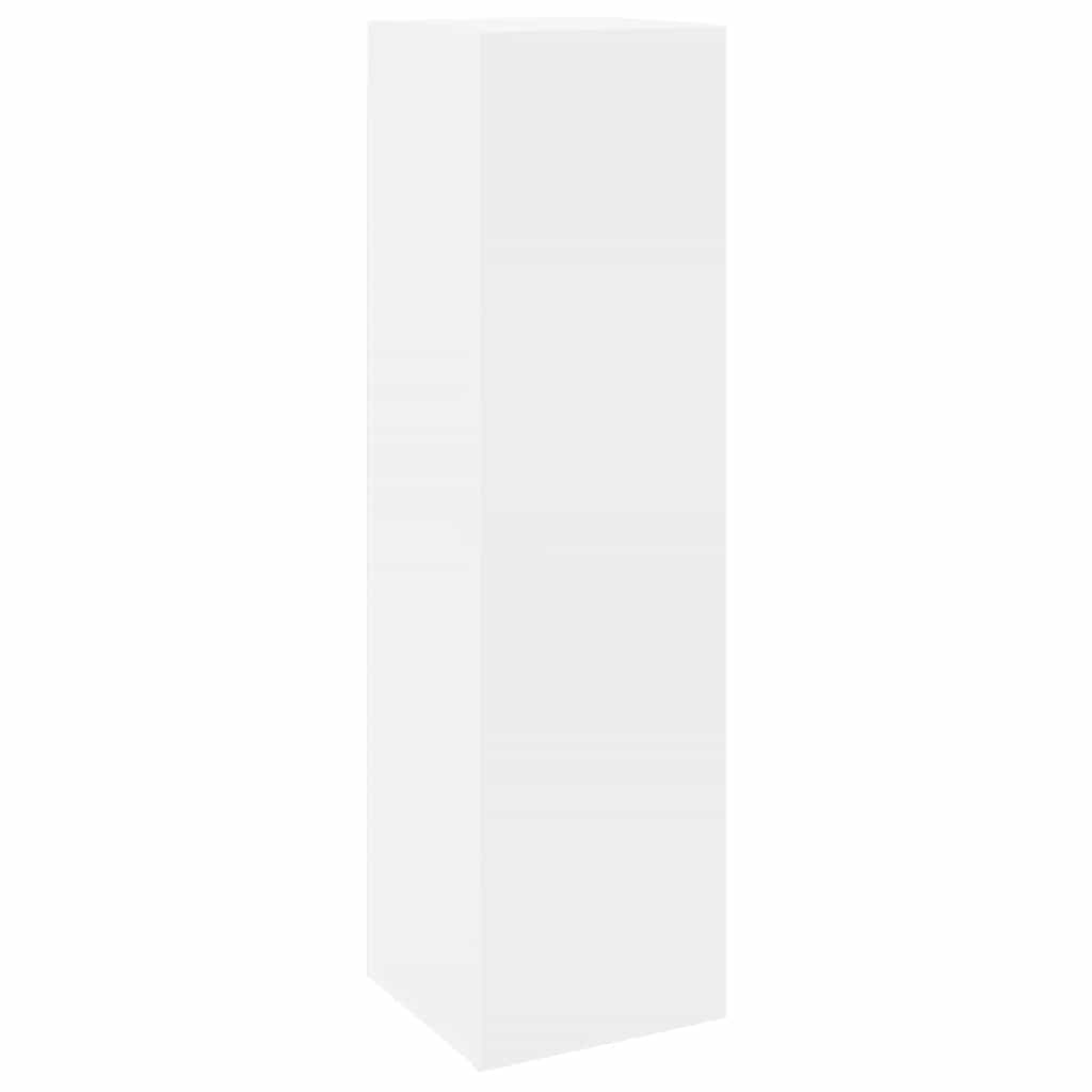 8 Piece TV Cabinet Set White Engineered Wood
