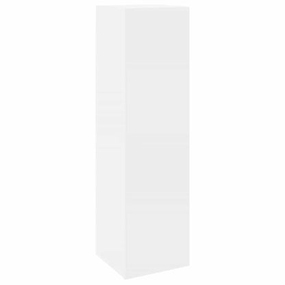 8 Piece TV Cabinet Set White Engineered Wood