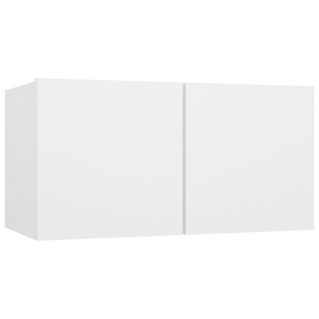 TV Cabinets 8 pcs White Engineered Wood