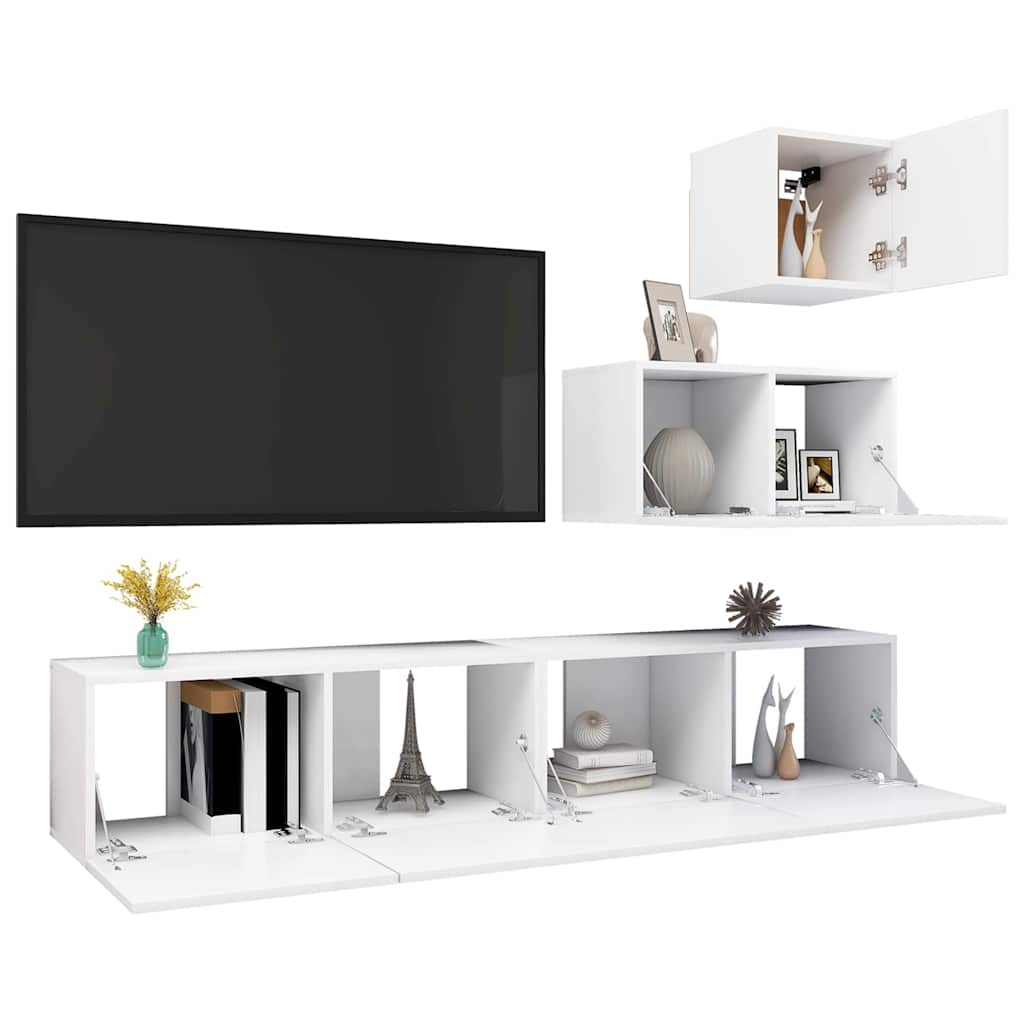 TV Cabinet Set | White | Engineered wood | Standard | TV Cabinet Set