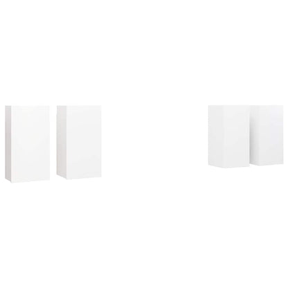 4 Piece TV Cabinet Set White 30,5x30x60 cm Engineered Wood