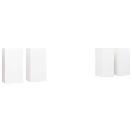4 Piece TV Cabinet Set White 30,5x30x60 cm Engineered Wood
