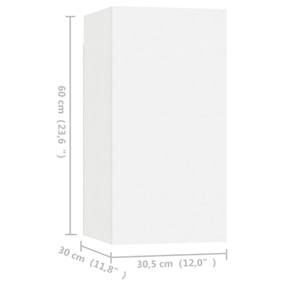 TV Cabinets 4 pcs White 30.5x30x60 cm Engineered Wood