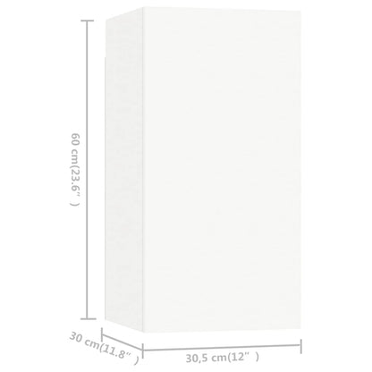 TV Cabinets 7 pcs White 30.5x30x60 cm Engineered Wood