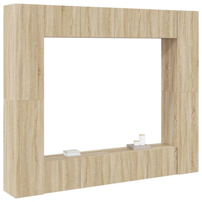 8 Piece TV Cabinet Set Sonoma Oak Engineered Wood