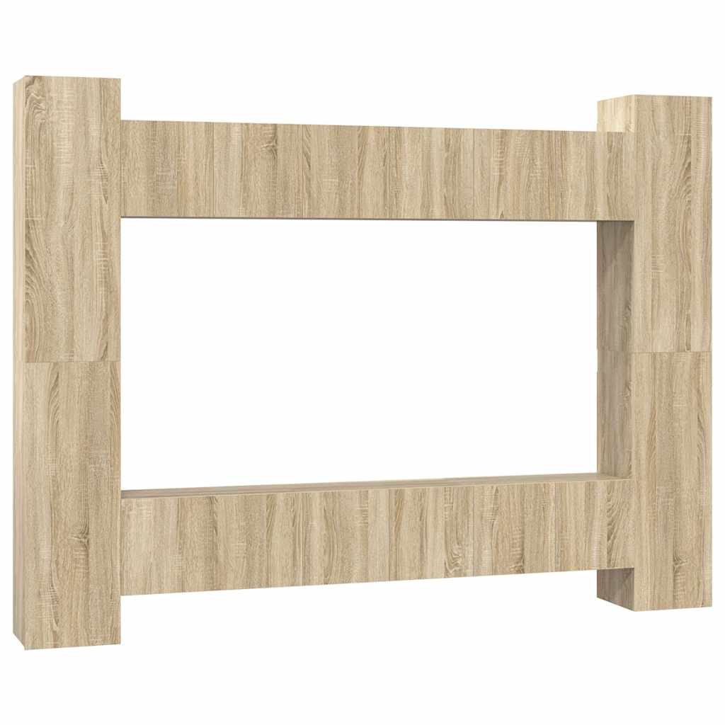 10 Piece TV Cabinet Set Sonoma Oak Engineered Wood