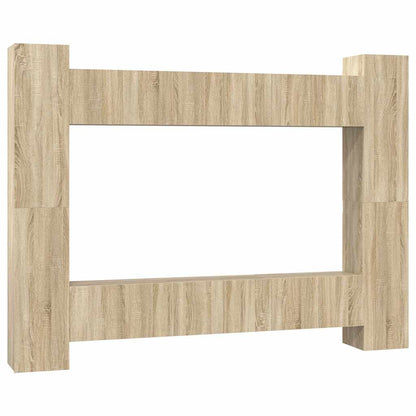10 Piece TV Cabinet Set Sonoma Oak Engineered Wood