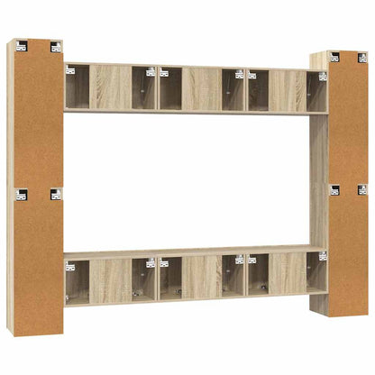 10 Piece TV Cabinet Set Sonoma Oak Engineered Wood