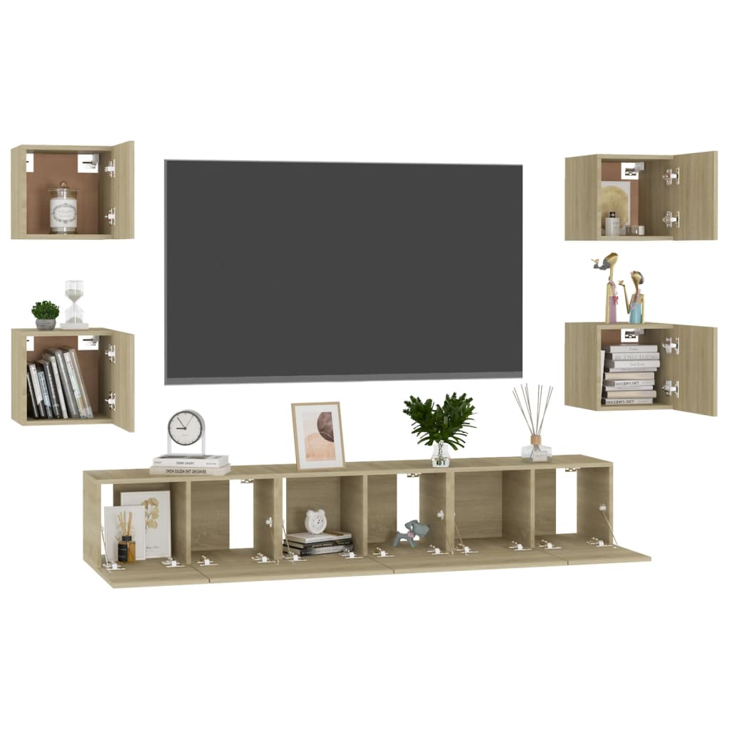 TV Cabinet | Sonoma oak | Engineered wood | Medium | TV Cabinet
