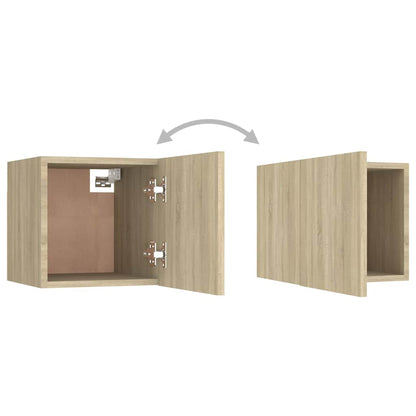 7 Piece TV Cabinet Set Sonoma Oak Engineered Wood