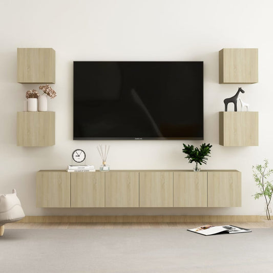 TV Cabinet | Sonoma oak | Engineered wood | Medium | TV Cabinet