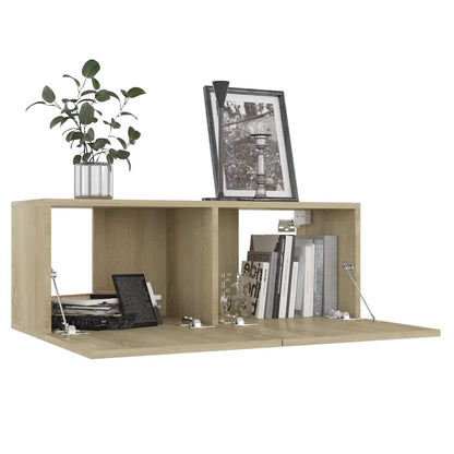 6 Piece TV Cabinet Set Sonoma Oak Engineered Wood